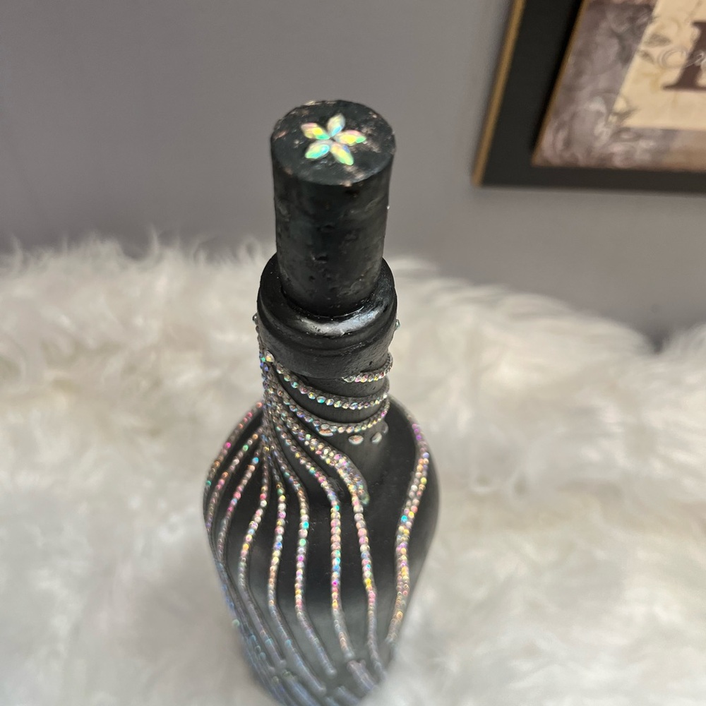Beautiful Upcycled Rhinestone Bottle! - Picture 2 of 3
